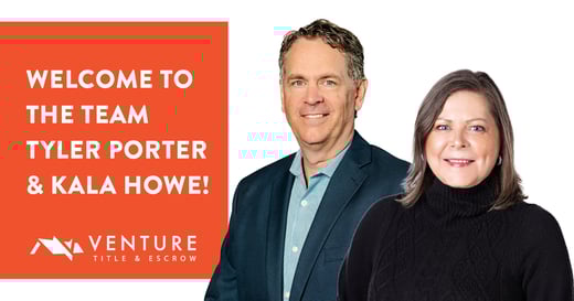 Welcome to the Venture Team, Tyler Porter and Kala howe